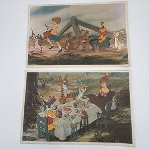 VTG Walt Disney Winnie the Pooh‎ Placemats Sears Country Inn Restaurant Lot of 2